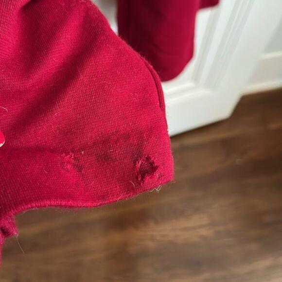 Vintage 70s Cinderella girls red acrylic/polyester wide leg pull on pants - Picture 3 of 11